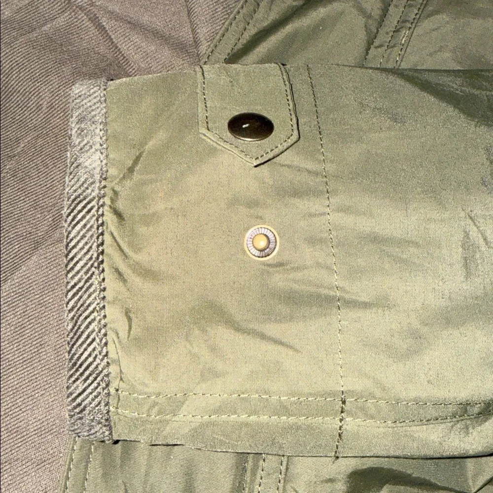 J Crew Olive Green Chore Coat Corduroy Collar SZ S